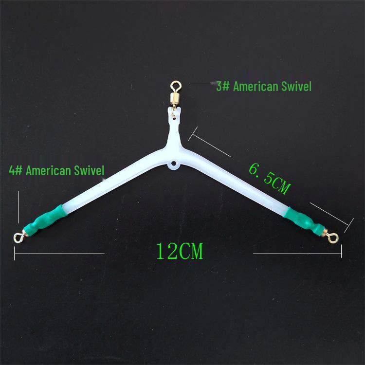 Luminous Plastic Forked Rig Holder for Long Cast Sea Fishing - White Berry & Yellow Croaker Line Divider.