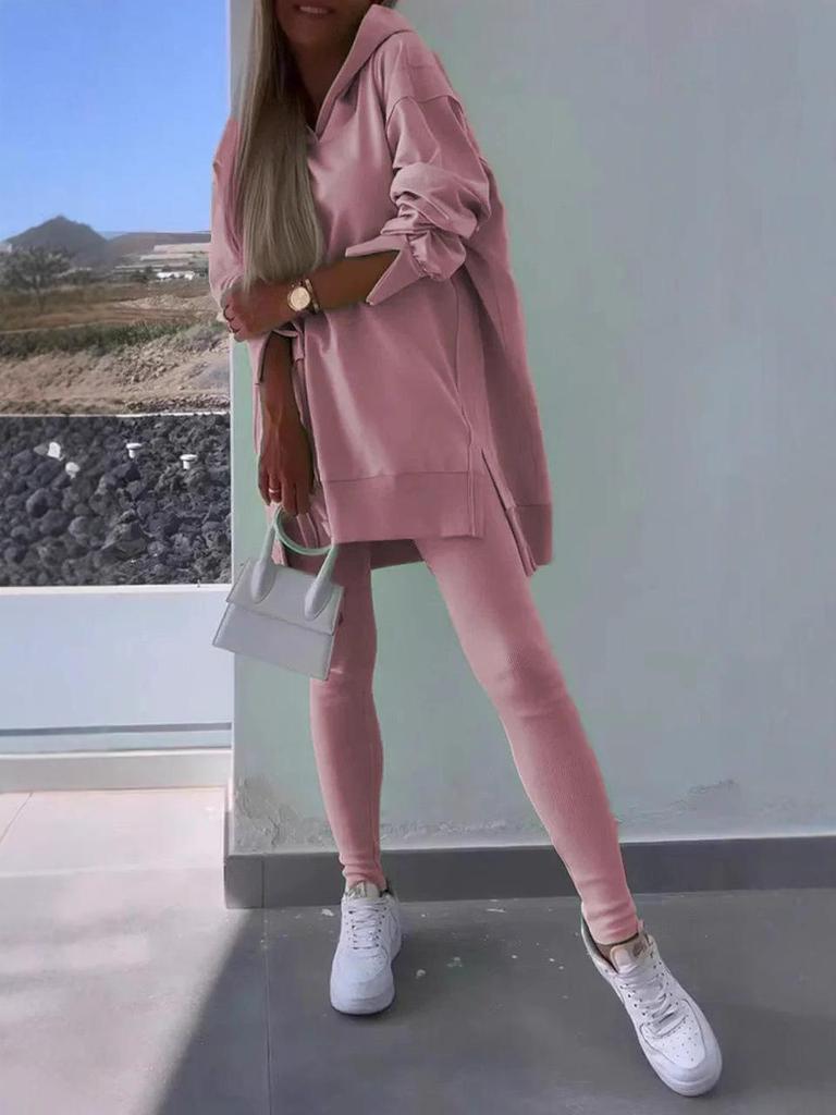 Damen Freizeit Sportbekleidung Set - Kapuzenpullover & Skinny Hose