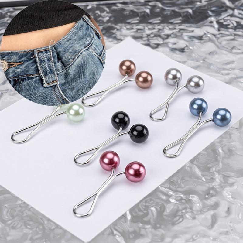 Adjustable Tighten Waist Button for Women Skirt Pants Jeans Tighten Waist Clip Metal Pin Clothing Fastening