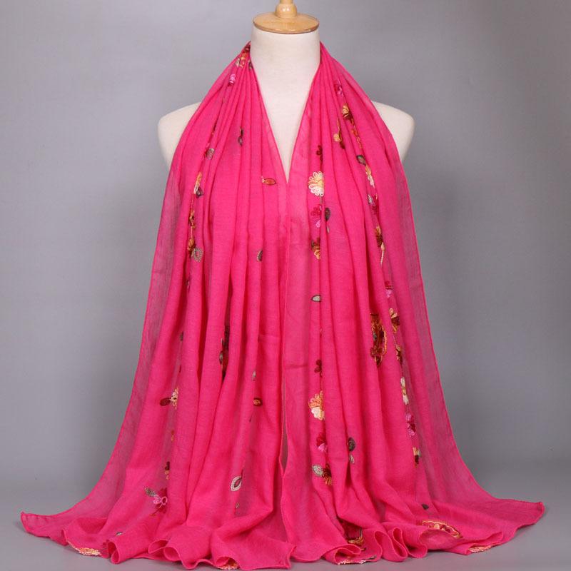 Women Fashion Plain Beige Stitch Cashew Floral Viscose Shawl Long Soft Wrap Neck Snood Pashmina Headband Muslim Hijab Sjaal