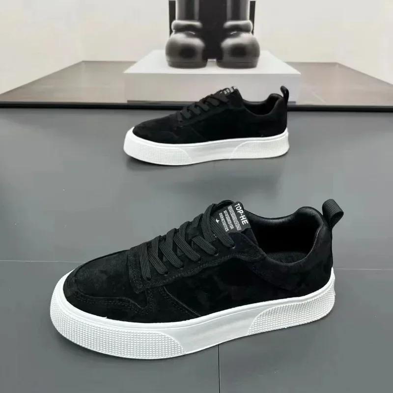 Chaussures de Skateboard pour Homme Chaussures Décontractées Tendance Semelle Épaisse à Lacets Antidérapantes Semelle Souple Confort Mode Chaussure de Sport pour Homme