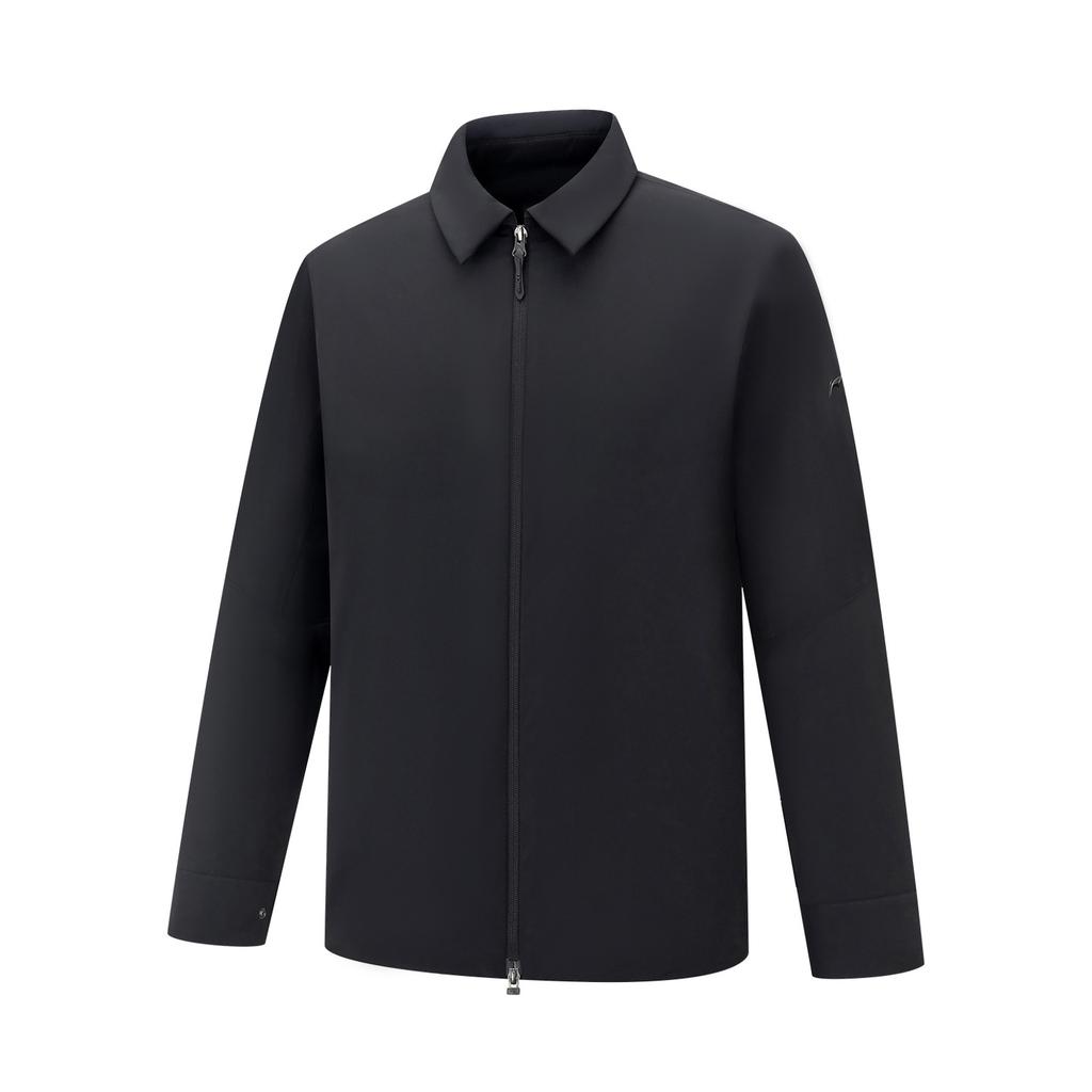 Li-Ning Honor Gold Standard Series Solid Color Comfortable Polo Style Simple Versatile Sports Cotton Jacket Men Jacket AJMW061-2