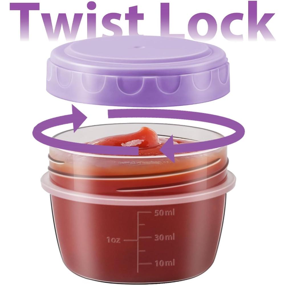 4/16 Pcs Freezer storage Containers with Lids, Reusable BPA Free Plastic Soup Jars, Leakproof Salad Dressing Container to Go