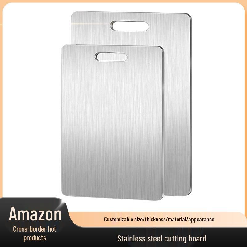 Non-Slip Stainless Steel Cutting Board - Large, Anti-Mold & Antibacterial, Thickened for Durability