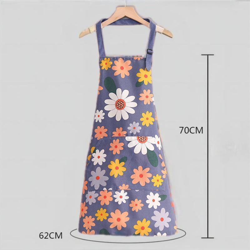 1pc Cartoon Sunflower Apron, Summer Thin, Adjustable Strap, Oil Proof, Women'S Sleeveless Kitchen Apron