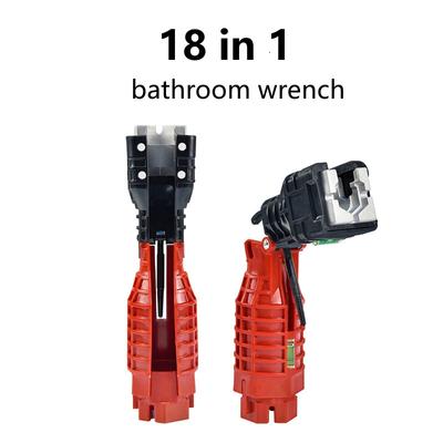 Outil de réparation de plomberie multifonction 18 en 1, clé de plombier antidérapante, clé d'évier, outils de plomberie, clé à tube, ensembles d'outils de salle de bain