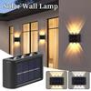 Outdoor 6/8/10 LED Solar Garden Light Solar Wall Lamp Up And Down Luminous Waterproof Solar Powered Wall Washer Light Yard Street Decor