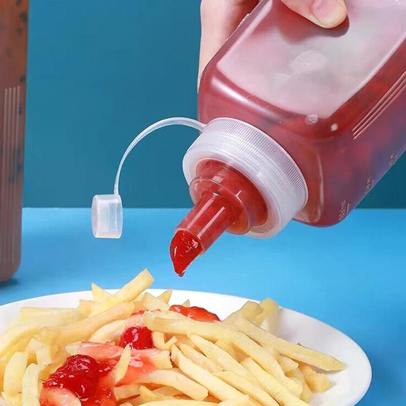 600/800/1000ML Stlačitelné láhve na omáčku Dávkovač dochucovadel Velký otvor Odolné proti prachu Kuchyňské koření Salátová omáčka Láhev na olivový olej