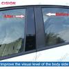 Glossy Black Car Door Center Middle B C Pillar Post Cover Mirror Effect Trim Window Column Sticker For Mazda 2 Demio Yaris R iA