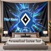 Custom Name Text Tapestry Hamburger SV Personalized Polyester Wall Tapestry For Bedroom And Room