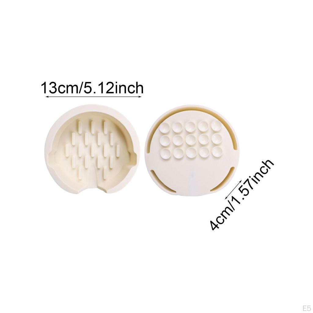 Kitchen Sink Sponge Holder Scrubber Tray Silicone with Drain Spout Automatic Water Organizer