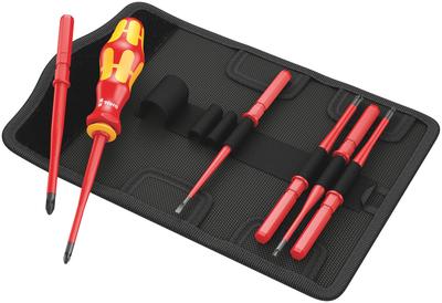 Wera 05003475001 Kraftform Kompakt Werkzeug Schaftdünn Satz Importiert aus Elektriker-Satz, 7-teilig [Offiziell Japan]