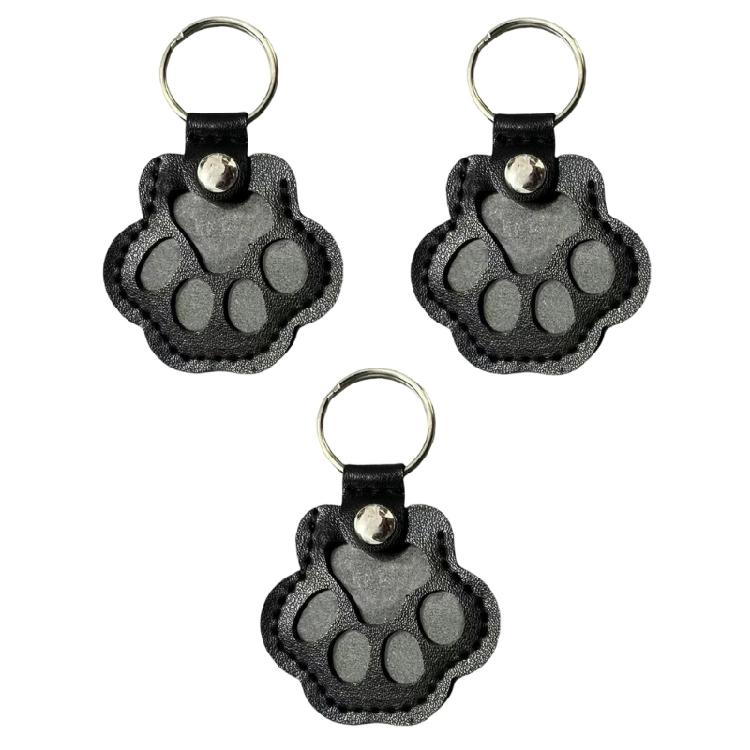 Decorative Leather Keychain with Pet Hair Storage Soft Sturdy Design Pet Hair Keyring for Personal Belongings