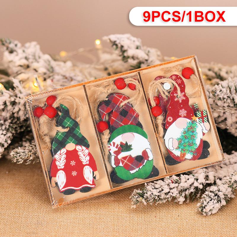 Wooden Christmas Pendant Merry Christmas Decoration for Home 2025 Navidad Xmas Tree Hanging Ornaments Kids Gifts New Year 2025
