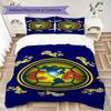 American Soccer Clubs Pattern Bedding uilt Set uilt Cover Pillowcase Home Decoration Birthday Gift (1 * duvet cover + 2 * pillowcase without core)05