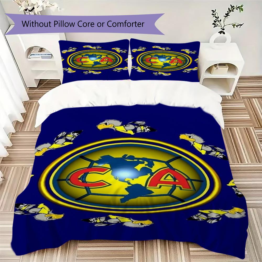 American Soccer Clubs Pattern Bedding uilt Set uilt Cover Pillowcase Home Decoration Birthday Gift (1 * duvet cover + 2 * pillowcase without core)05