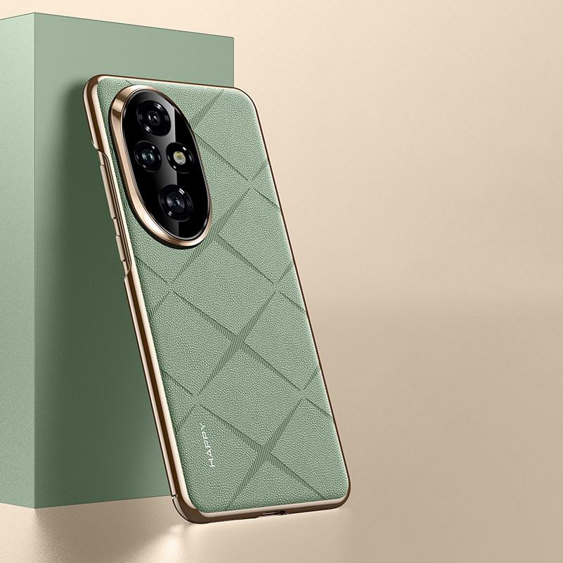 Plain Leather + Camera Lens Protection Case For Honor 200 Pro Honor200 Honor 300 Pro Hard Slim Good Texture Cover