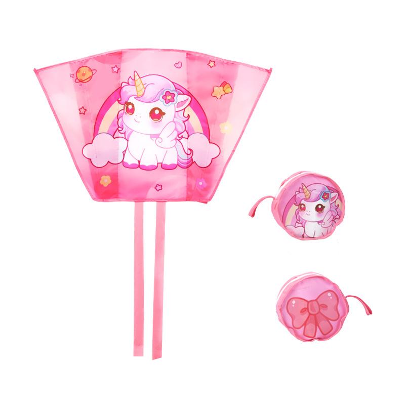 Easy Fly Rainbow Parafoil Kite Polyester Ripstop Long Tail Pocket Kite Good Flying With Kite Line Flying Kite Outdoor Toys