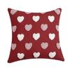 Valentines Day Throw Pillowcase 3D Heart Embroidery Short Plush Luster 45*45cm Hidden Zipper Closure Pillow