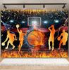 Boy's birthday party, basketball court theme, background decoration, passionate sports meet, photography props, posters, banners