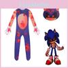 Sonic The Hedgehog Kostium Cosplay dla Dzieci na Halloween Łatwy do Noszenia Oddychający Unisex Idealny na Imprezy!
