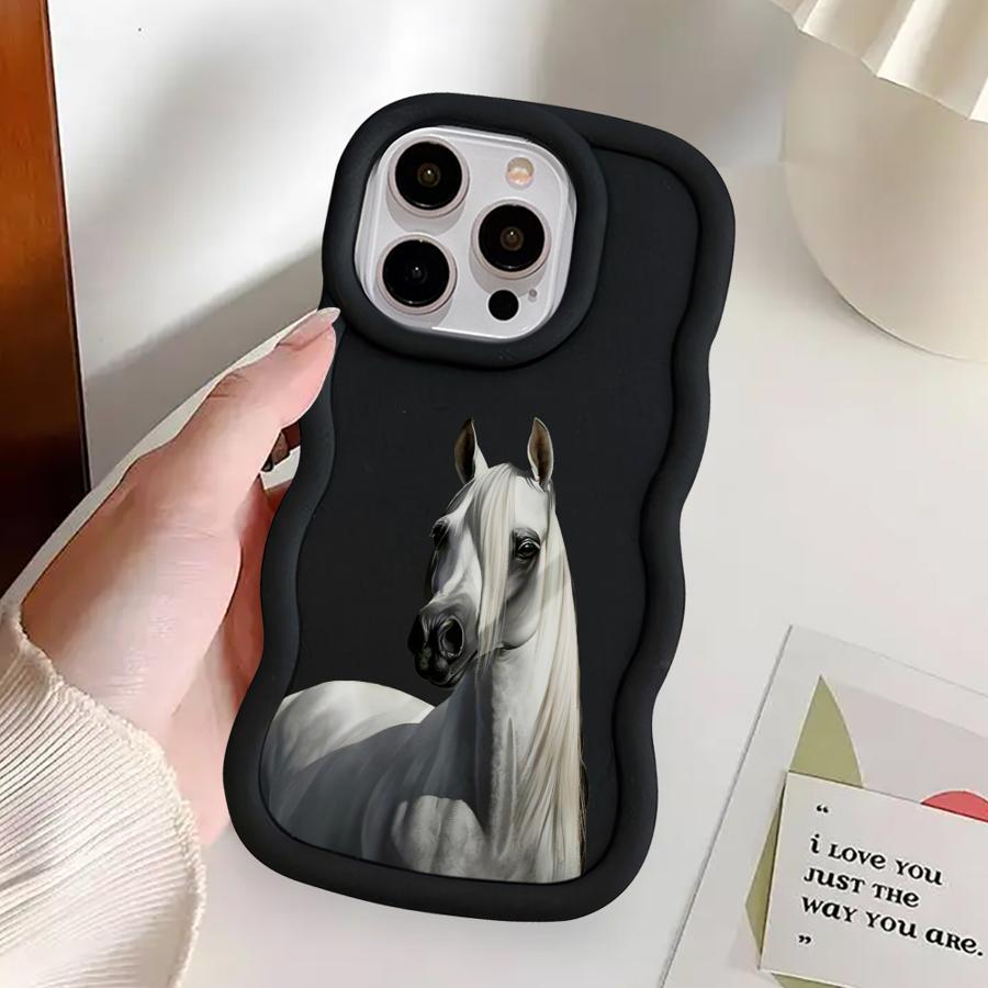 Cool Horse Tiger Soft Phone Cover Case for iPhone 14 15 Plus 8 XR 12 13 16 Pro Max 17 Air 11