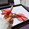 2026 Luxury Women Sunglasses New Half Frame Diamond Shaped Sun Glasses for Men Unisex Dopamine Small Frame Outdoor Eyewear