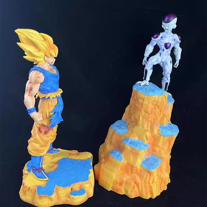 Anime Dragon Ball Z Super Saiyan Son Goku VS Frieza Battle Ver. PVC Action Figure Statue Collectible Model Kids Toys Doll Gifts