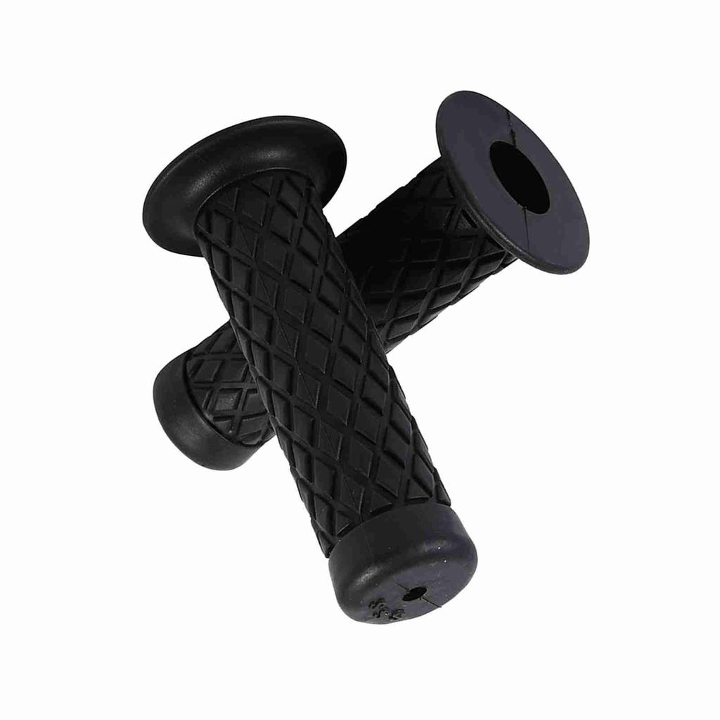 22mm 7 8  Universal Vintage Soft Rubber Handle Bar Hand Grips For Motorcycle Dirt Bike Black