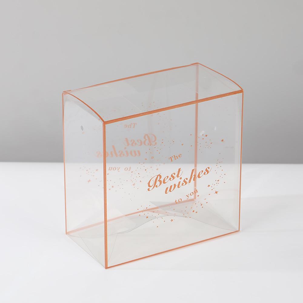 

WTEMPO 10 шт. Прозрачные упаковочные коробки из прозрачного пластика, портативные складные коробки для тортов, прочные презентационные коробки для конфет и десертов 10pcs