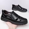 Fashion New Designer Hallow Big Size Leather Shoes for Men Summer Fashion Casual Sandals Male Solid Color Breathable Loafers Man