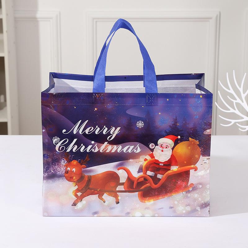 5 STÜCKE Weihnachten Vlies Tasche Frohe Weihnachten Schneemann Geschenktüten Weihnachtsmann Elch Hirsch Verpackungstasche Festival Party Dekoration TMZ