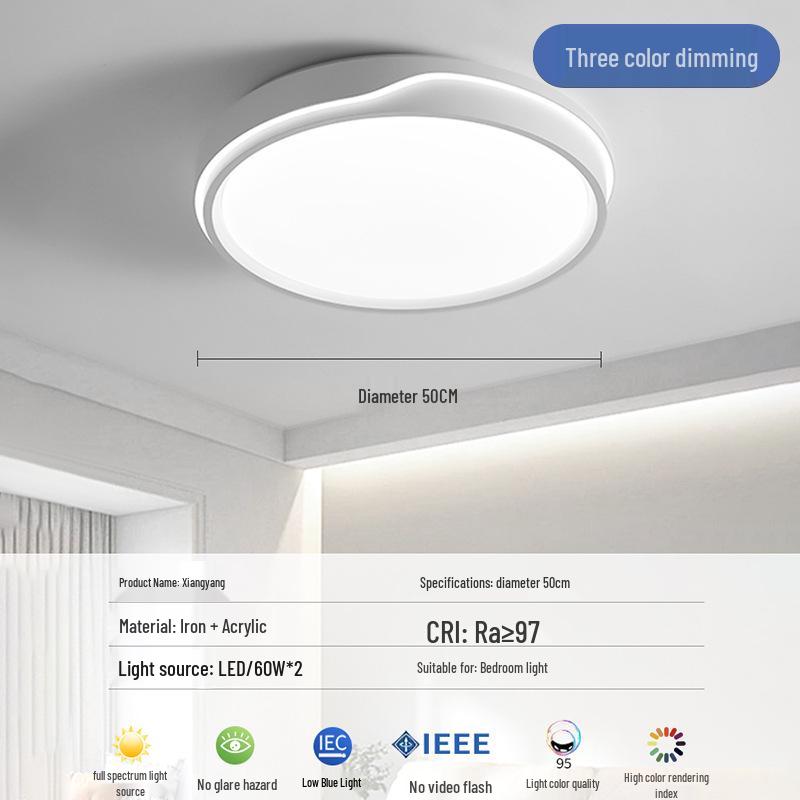 LED Ceiling Lights: Eye-Friendly Full Spectrum for Bedroom, Living Room, Children's Room - Nordic Design
