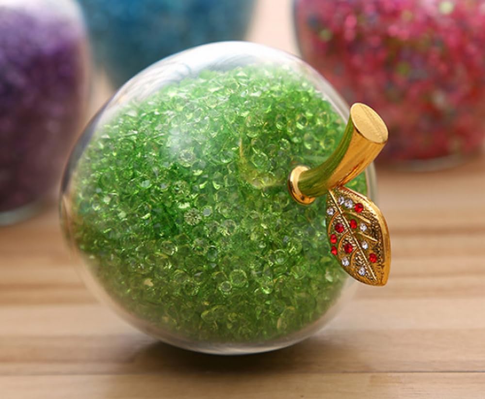 Anfang Feng Shui Crystal Apple Figurine Suncatcher Lucky Apple (Green)