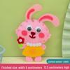 Kit de manualidades para llaveros de animales DIY para niños: Adornos Creativos de Costura No Tejidos