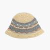 Women's and Men's Couple Color Block Summer Knitted Bucket Hat