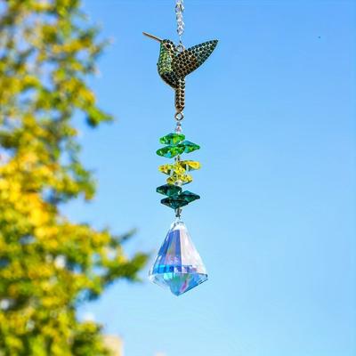 Bastelware Kristall Tierform Windspiele Hängend Bunt Sonnenfänger Drehend Exquisit Windrad Außen