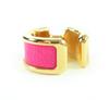 Pristine HERMES Earring Olymp ear cuff PM pink leather Women Used