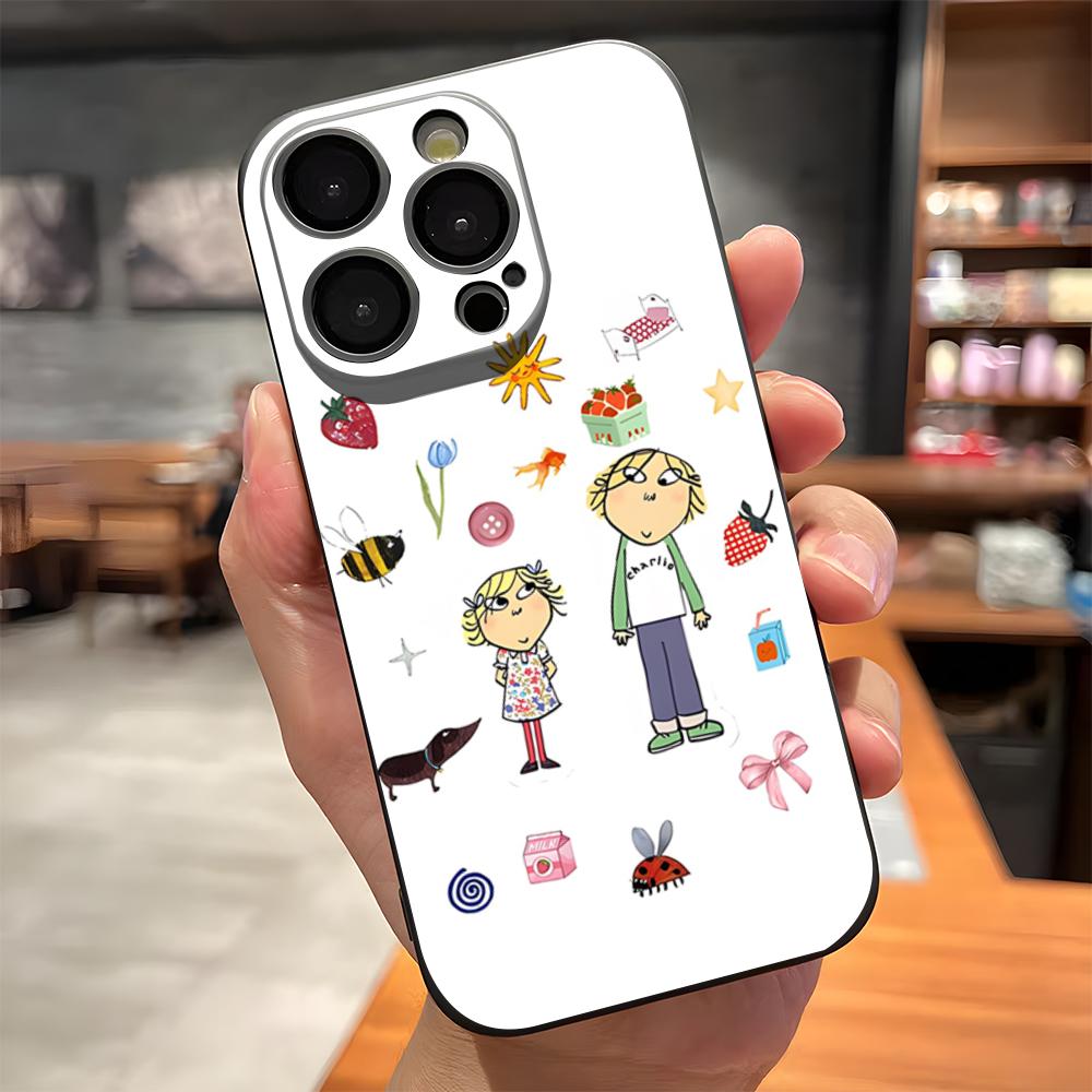 Charlie And Lola Anime Phone Case For IPhone 17 Pro Max 15 Pro 16 14 Plus 12 13 Mini 11 Pro Shockproof Soft Cover