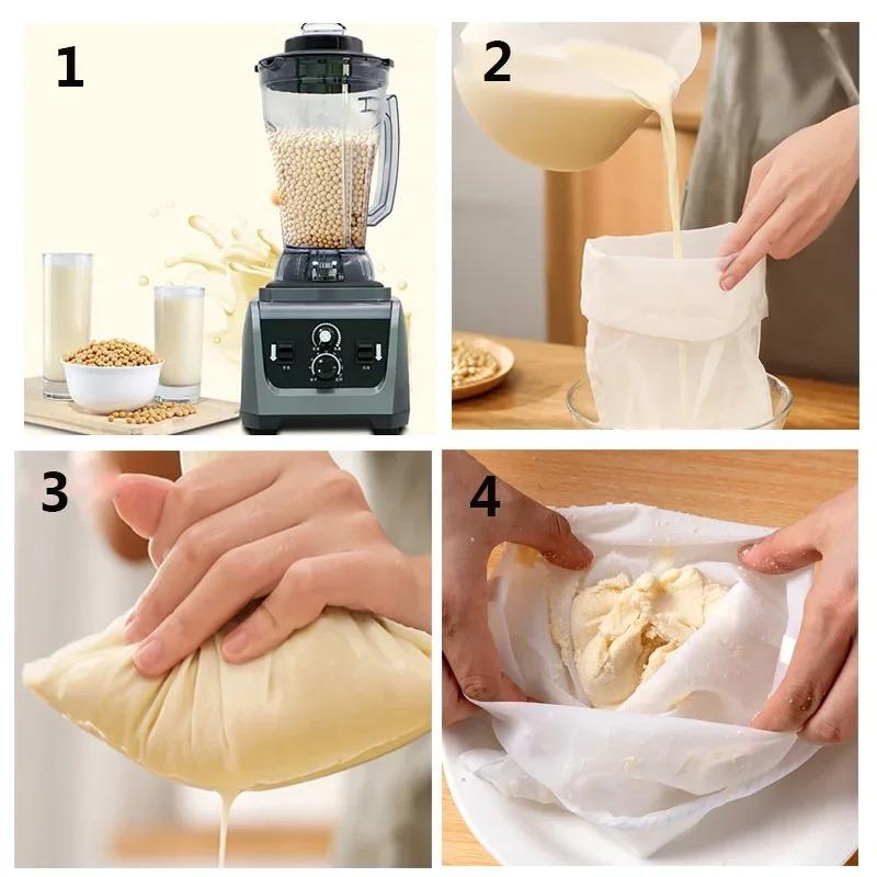 Food Grade Soy Milk Wine Nylon Filter Bag Net 100 Mesh Tea Beer Coffee Oil Reusable Filter Fabric Bags Kitchen Filter Fabric Bag