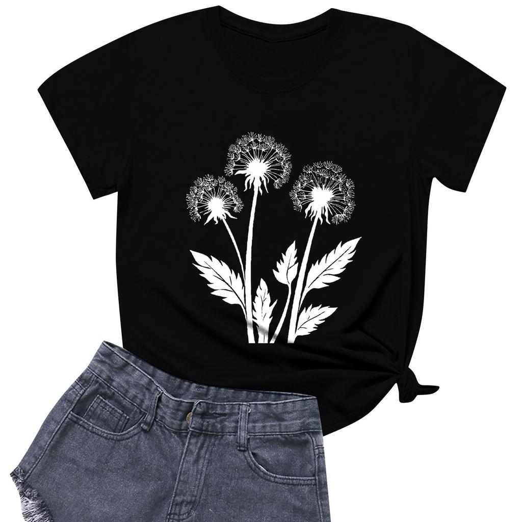 Dámská móda Ležérní Tištěné Krátký rukáv Kulatý výstřih Pulovry