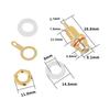 Pure Copper Gold-Plated RCA Plug Socket for Front Speaker Amplifier AV Audio Video Signal DIY Lotus Base Adapter