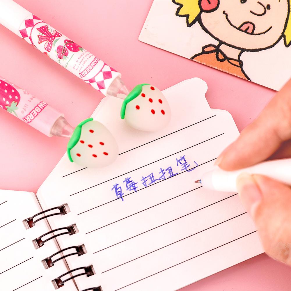 1 Pieces Stationery Gel Pen School Office Supplies Cute Kawaii Creative Strawberry Lovely Pretty Rabbit Funny Pens