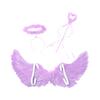 Costume Set For Women Angel Feather Headband Wand For Halloween Cosplay