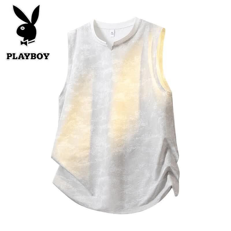 PLAYBOY Men s Summer Sleeveless Round Neck Vest L