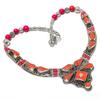 Vintage Nepali Tibetan Buddhist Necklace Natural Coral 18" Ethnic Jewelry NN 994
