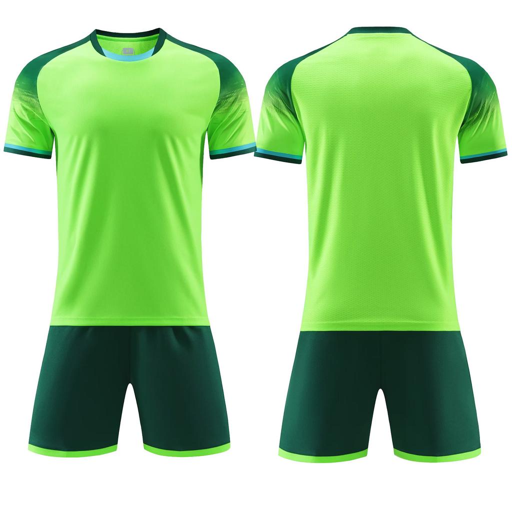 Wholesale football jersey set Men's and women's training game jersey Customized children's short-sleeved student class uniform Quick-drying  jersey