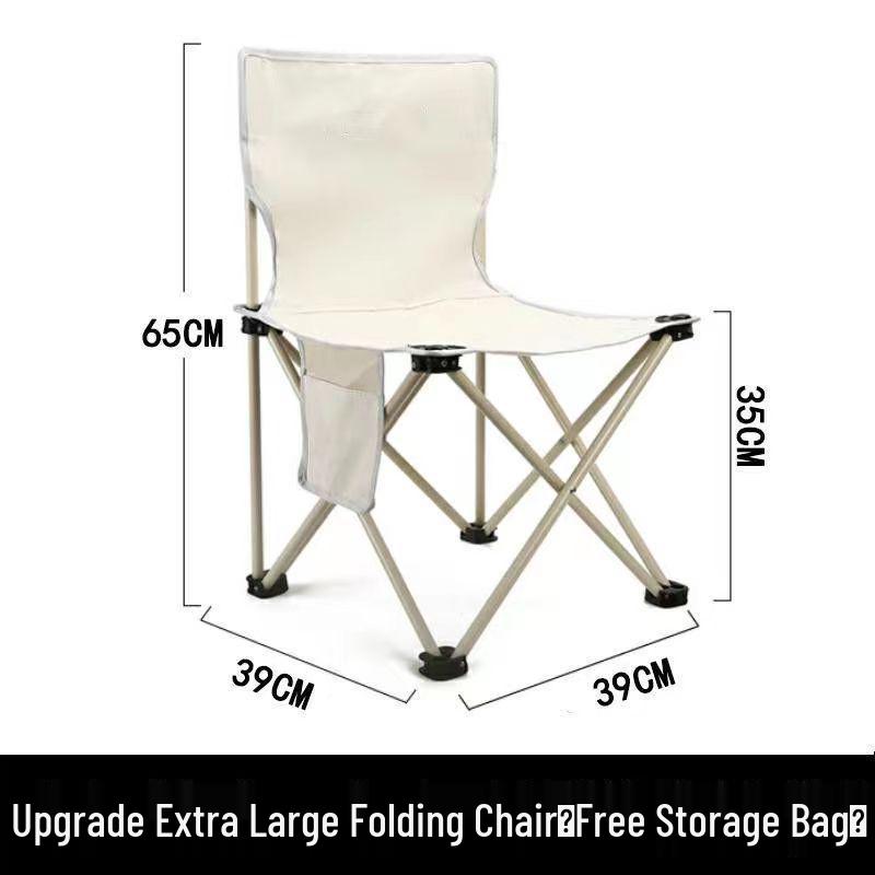 Portable Outdoor Folding Chair - Ideal for Camping, Fishing, Beach, and BBQs with Durable Oxford Cloth Seat