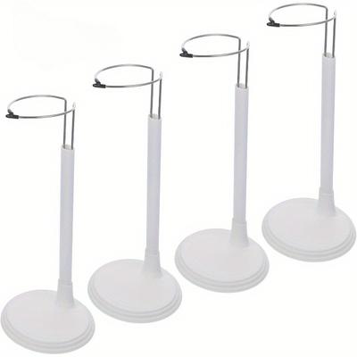 4pcs Creative Doll Stand Storage Rack Adjustable Height Display Holder with Metal Clamps Dolls Figurines Collectibles Toy Stand