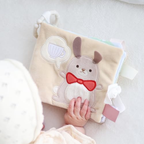 

Fluffy Picture Book: The Rabbits Tea Party - A washable cloth picture book recommended as a baby shower gift - amanoppo (educational toy)